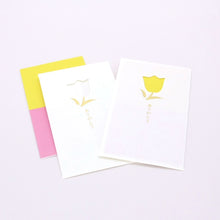 Load image into Gallery viewer, Japanese greeting card – Tulip (3pcs)
