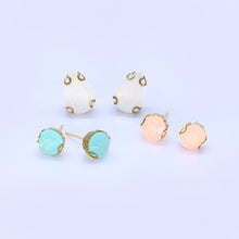 Load image into Gallery viewer, Magic rock stud earrings 01 (set of 3)
