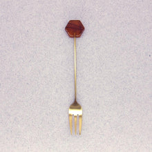 Load image into Gallery viewer, Amber hexagon dessert forks
