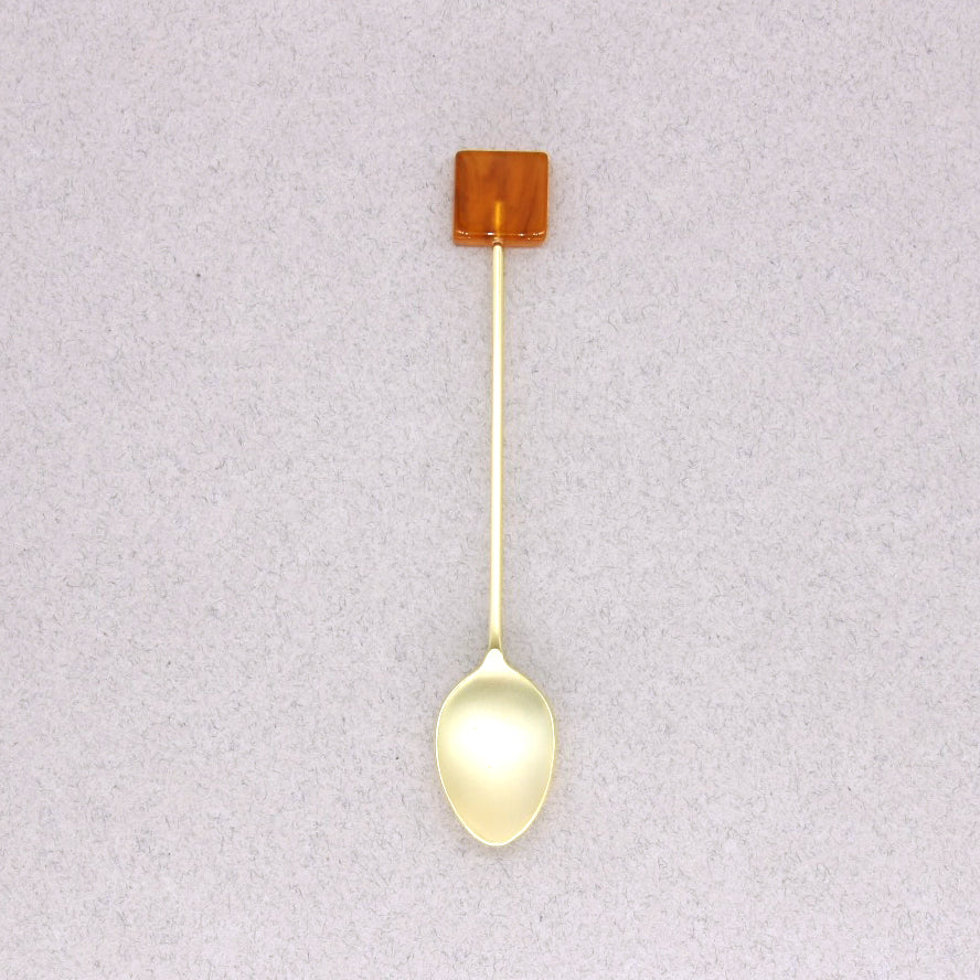 Amber square dessert spoon