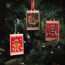 Load image into Gallery viewer, Cross Stitch DIY Kit – Gingerbread Man set of 3

